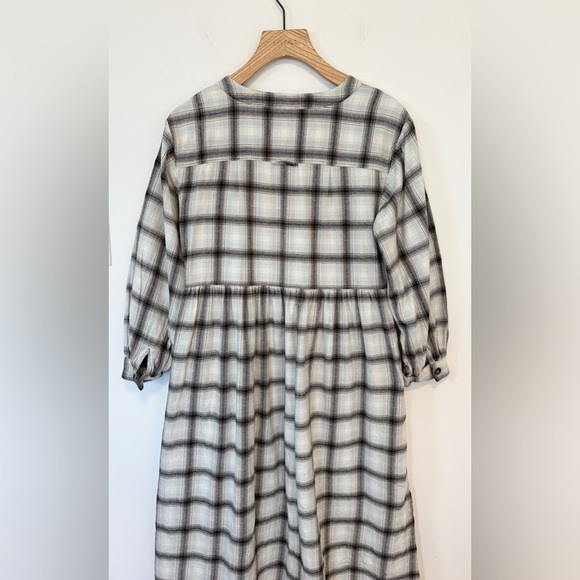 Madewell Flannel Button-Front Midi Dress , sz : 2 - Picture 7 of 12